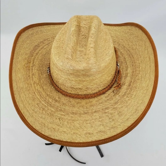 Vtg Fidepal Cattleman Sombrero Straw 